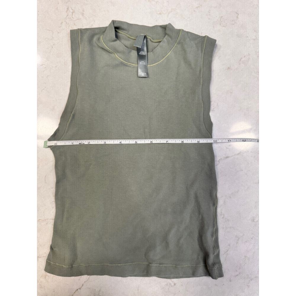SKIMS Olive Cotton Rib Tank Top XS Quiet Luxury Clean Girl Capsule Wardrobe - Picture 13 of 15